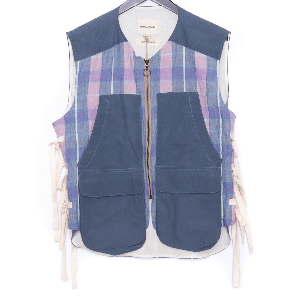 未使用 NICHOLAS DALEY 23SS UTILITY WAISTCOAT Mサイズ ブルー
