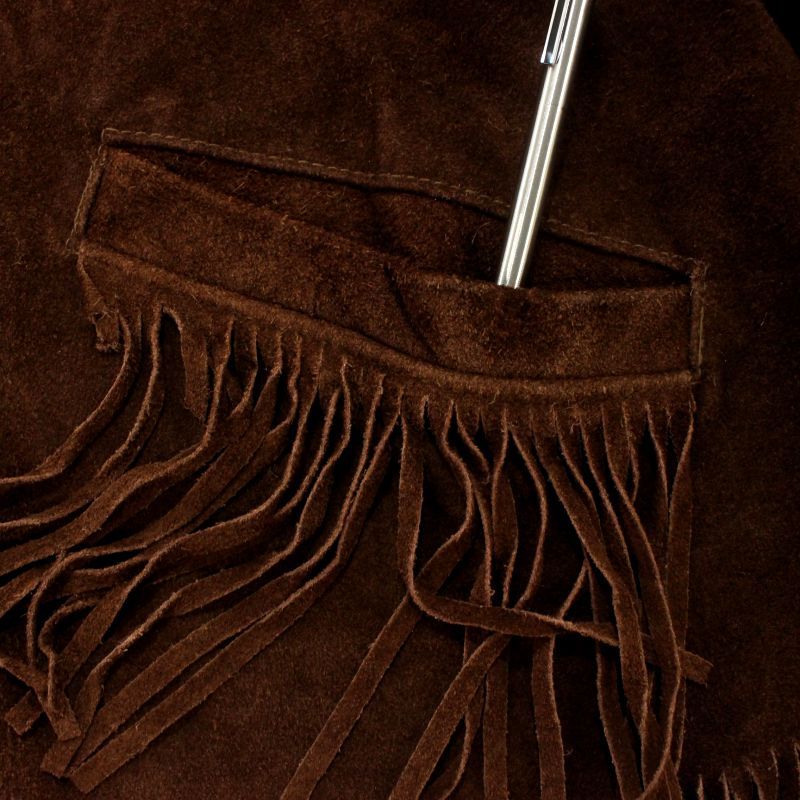 70s vintage フリンジ スエード レザージャケット メンズ XL~サイズ