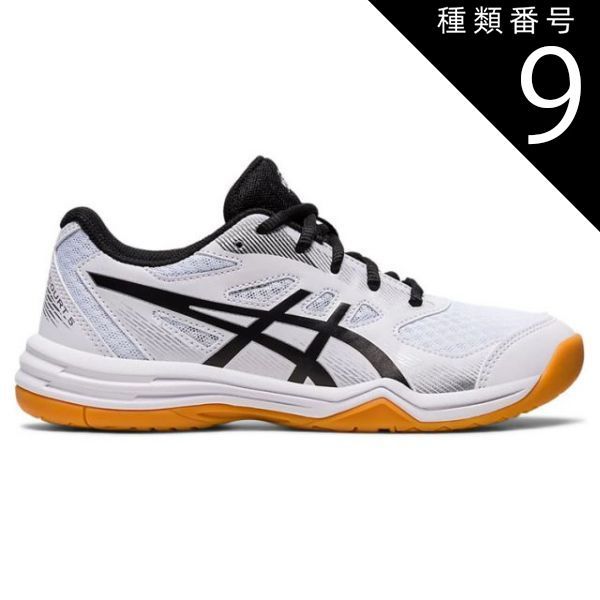 24.0cm アシックス：UPCOURT 5 GS　バレーボールシューズ　asics　アップコート5GS　キッズ　インドアスポーツ シューズ　1074A039-102　ホワイト／ブラック　6819