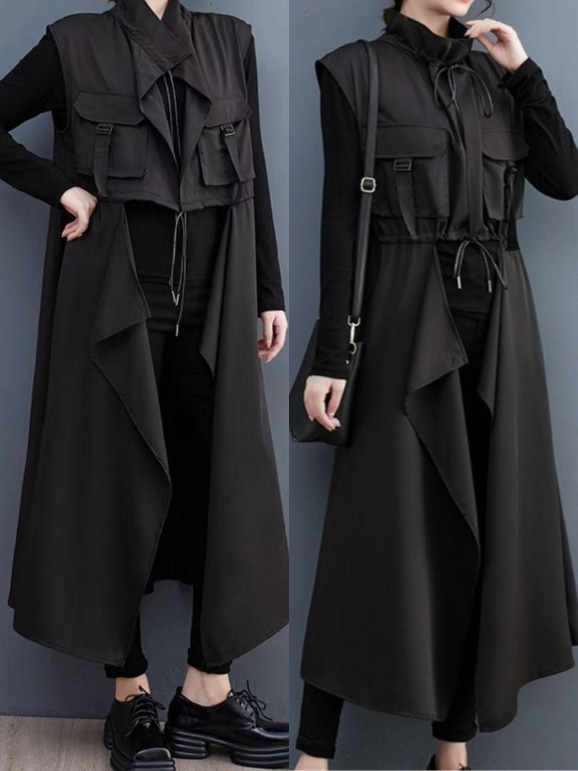 萌　MOYURU モユル　センソユニコ 中綿ロングベスト　ジレ 萌 MOYURU モユル センソユニコ 中綿ロングベスト ジレ - メルカリ