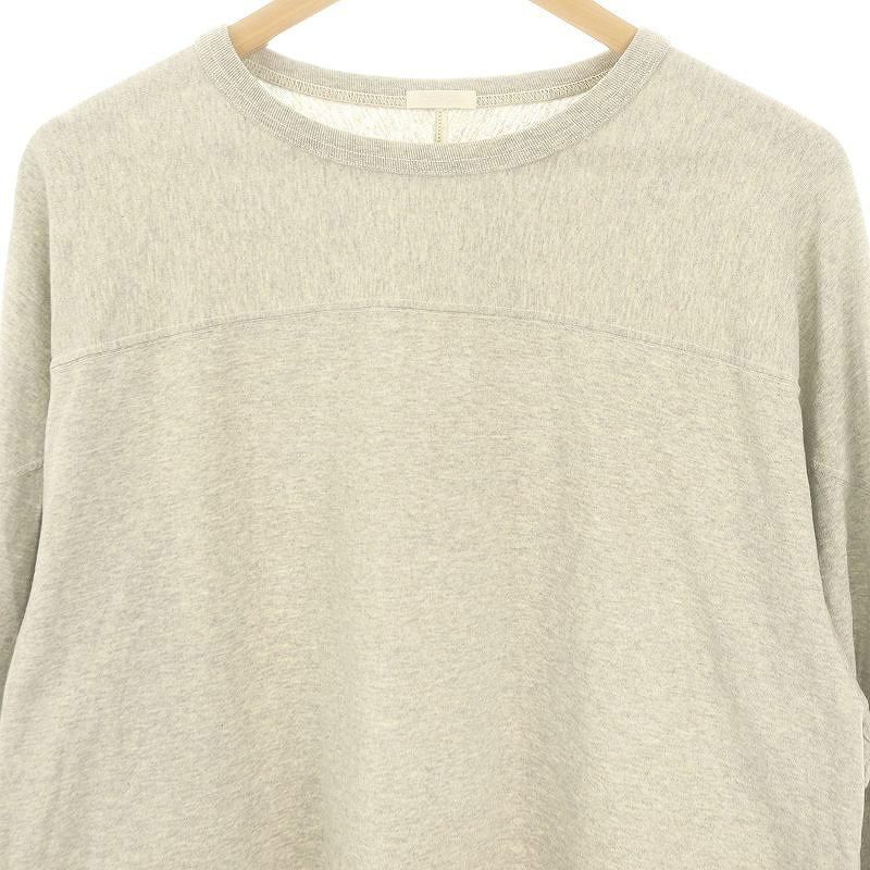 コモリ COMOLI フットボールTシャツ 長袖 3 杢グレー /MI □OS