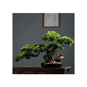 模造迎客松盆栽 禅意迎客松盆栽装飾品 人工観葉植物