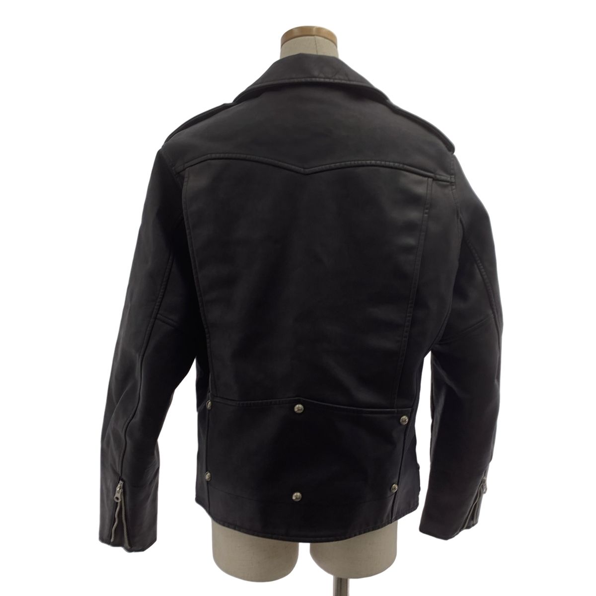 JUNYA WATANABE COMME des GARCONS ジュンヤワタナベ レザー スタッズ ダブルライダース ジャケット 総裏地 S ブラック レディース SIROKUMA-CORPORATION_COM