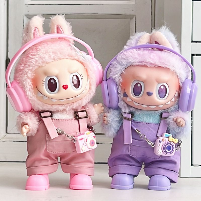 あざらし様 はぴぬい ぬい服 ピンクジャケット ラブブ服 LABUBU ぬいぐるみ着ぬい 服着せ替え服 4点セット
