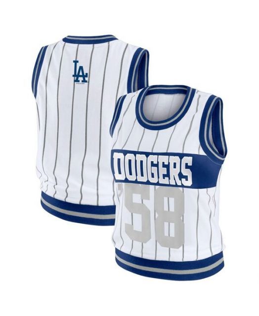 送料無料 ウェア バイ エリン アンドルーズ レディース タンクトップ トップス Women sWhite Los Angeles Dodgers Sporty Tank Top White