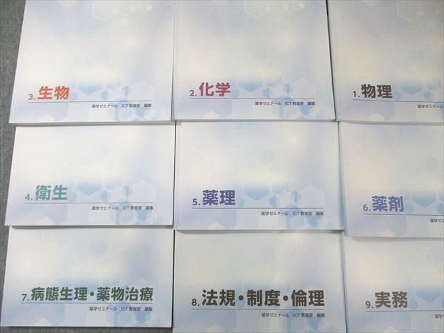 薬学ゼミナール 第108回 薬剤師国家試験対策 要点マスター 1〜9 化学/薬理など 2023年合格目標 計9冊 065R3D 薬学ゼミナール 第108回 薬剤師国家試験対策 要点マスター 1～9 化学