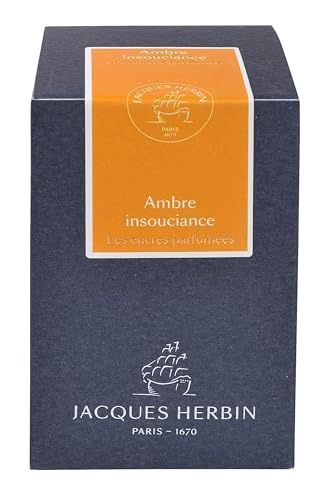 エルバン ジャックエルバン 香りつきインク 50ml アンバー|無謀 万年筆|ガラスペン つけペン用 HERBIN hbj14741