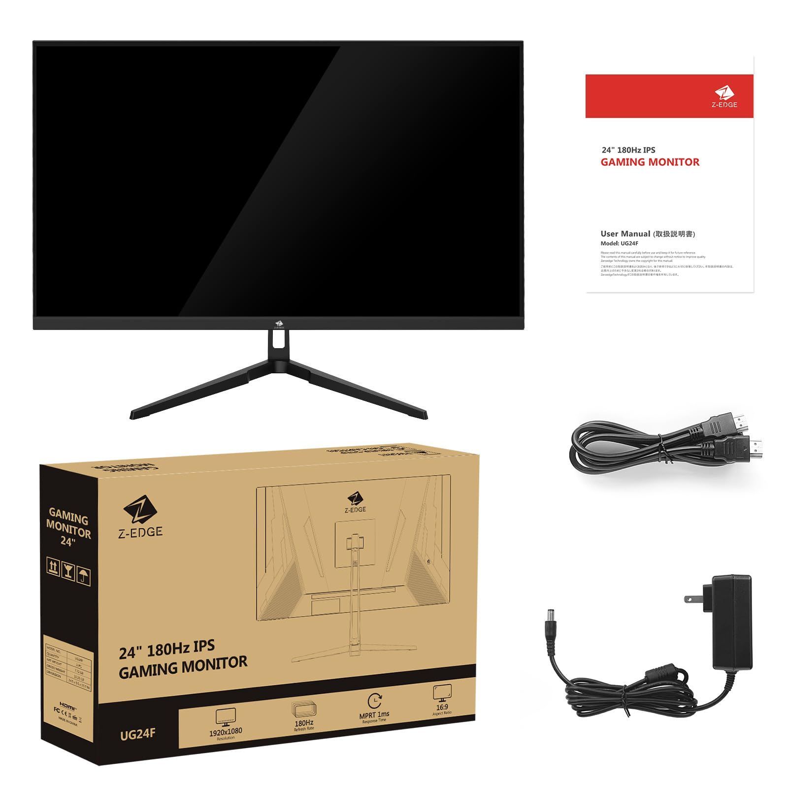 在庫処分】ゲーミングモニター Z-Edge 180Hz 24インチ
