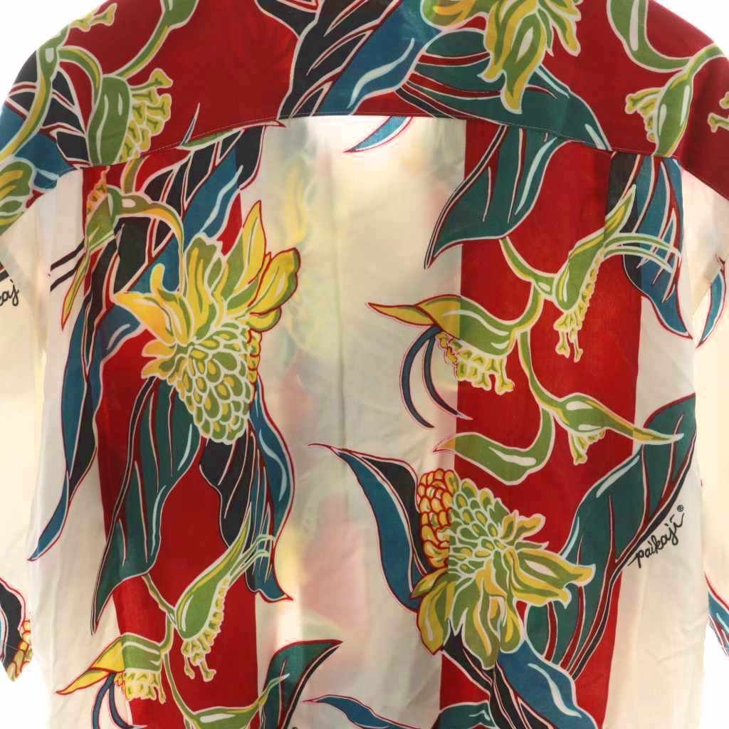 パイカジ PAIKAJI アロハシャツ 半袖 花柄 総柄 XL マルチカラー