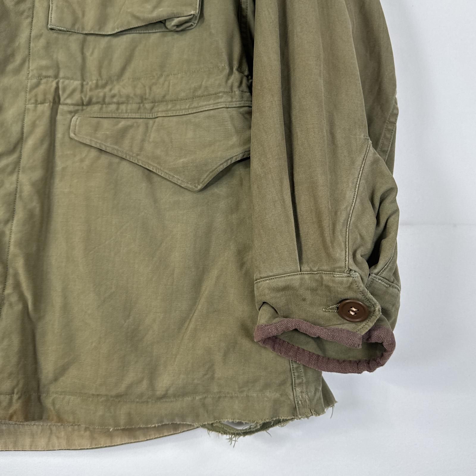 オリーブグリーン ミリタリージャケット　ビンテージ M-43 古着 40's ビンテージ 米軍 US ARMY M-43 13スターボタン ステンシル