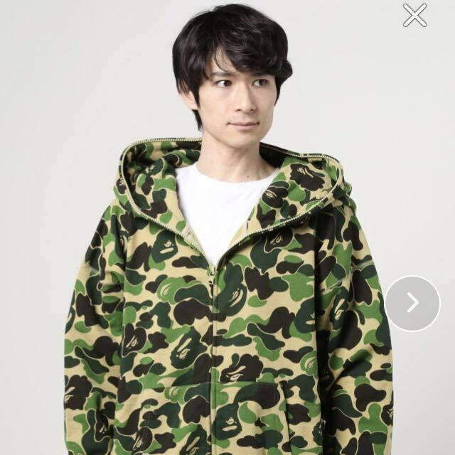 ☆XL☆ GIANT ABC CAMO FULL ZIP HOODIE a bathing ape BAPE エイプ ベイプ アベイシングエイプ  パーカー 迷彩 ABCカモ green - メルカリ