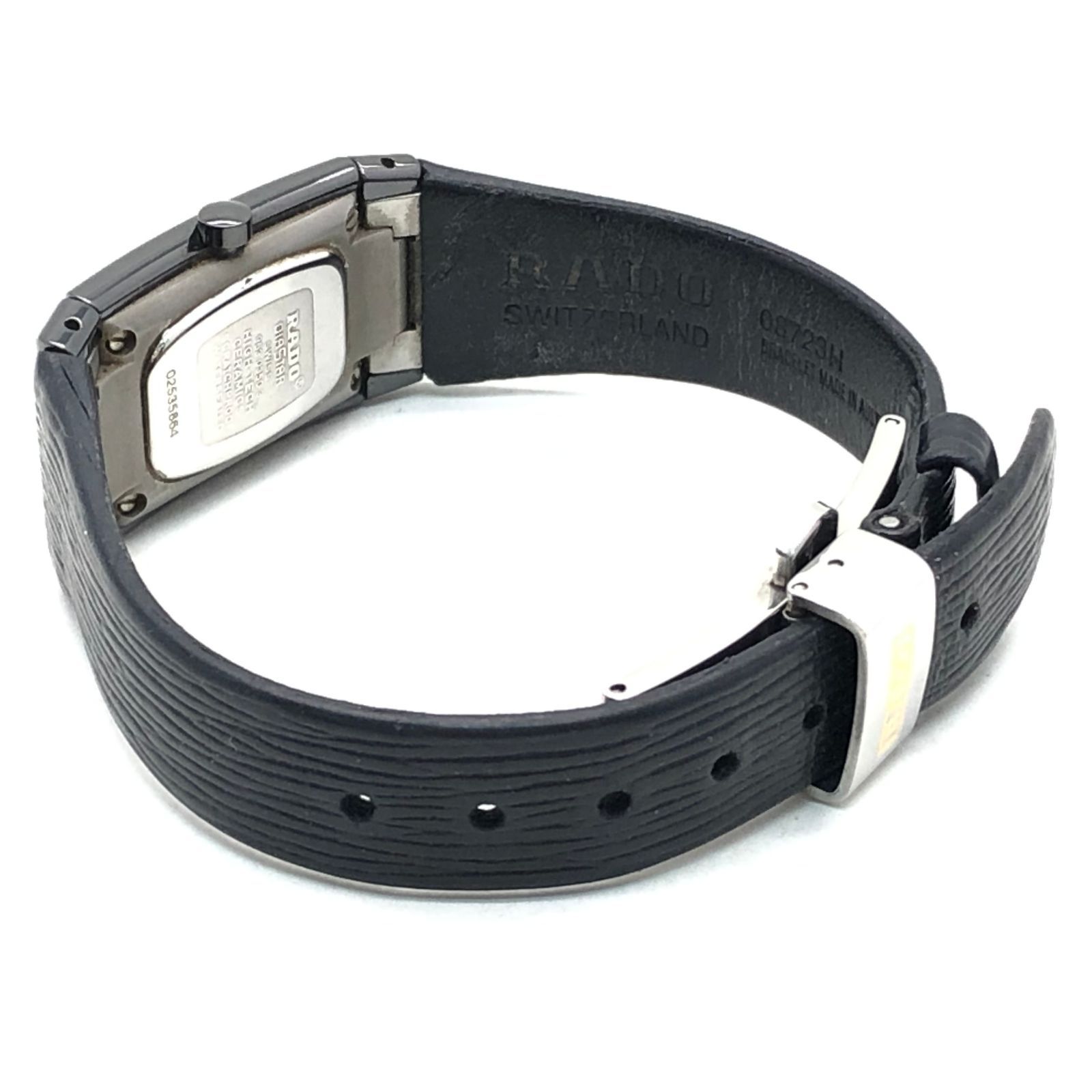 ラドー ダイヤスター スクエアフェイス 腕時計 ブラック 稼働品 1-803