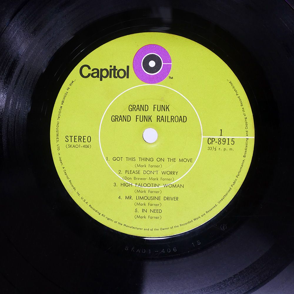 国内盤 GRAND FUNK RAILROAD/GRAND FUNK/CAPITOL CP8915 LP