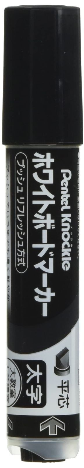 XEMWL6WA 5本 黒 太字 平芯 ノックル ホワイトボードマーカー ぺんてる