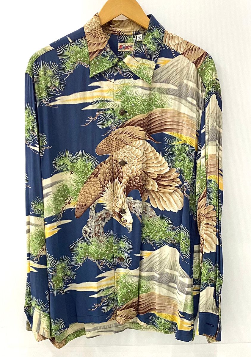 サンサーフ SUN SURF アロハシャツ 鷲 EAGLE OVER HEAD SS22692 長袖