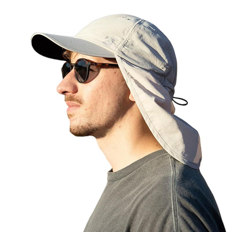 【特価商品】[TOP-EX] 大きいサイズ キャップ 日除け UVカット 日よけ帽子 紫外線対策 ネックカバー スポーツ帽子 男女兼用 アウトドア 野球帽 春夏秋 （グレー L/XLサイズ）