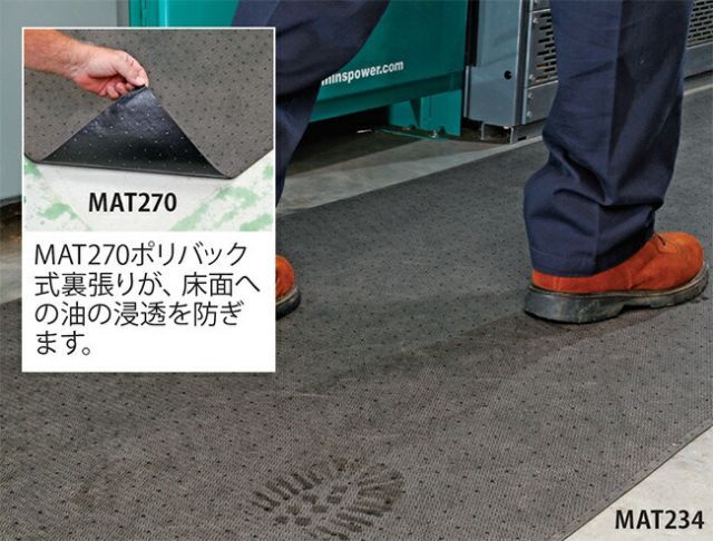 エレファントマットロール 幅 84cm x 長さ 23m オイル 液体吸着マット MAT256 PIG ピグ