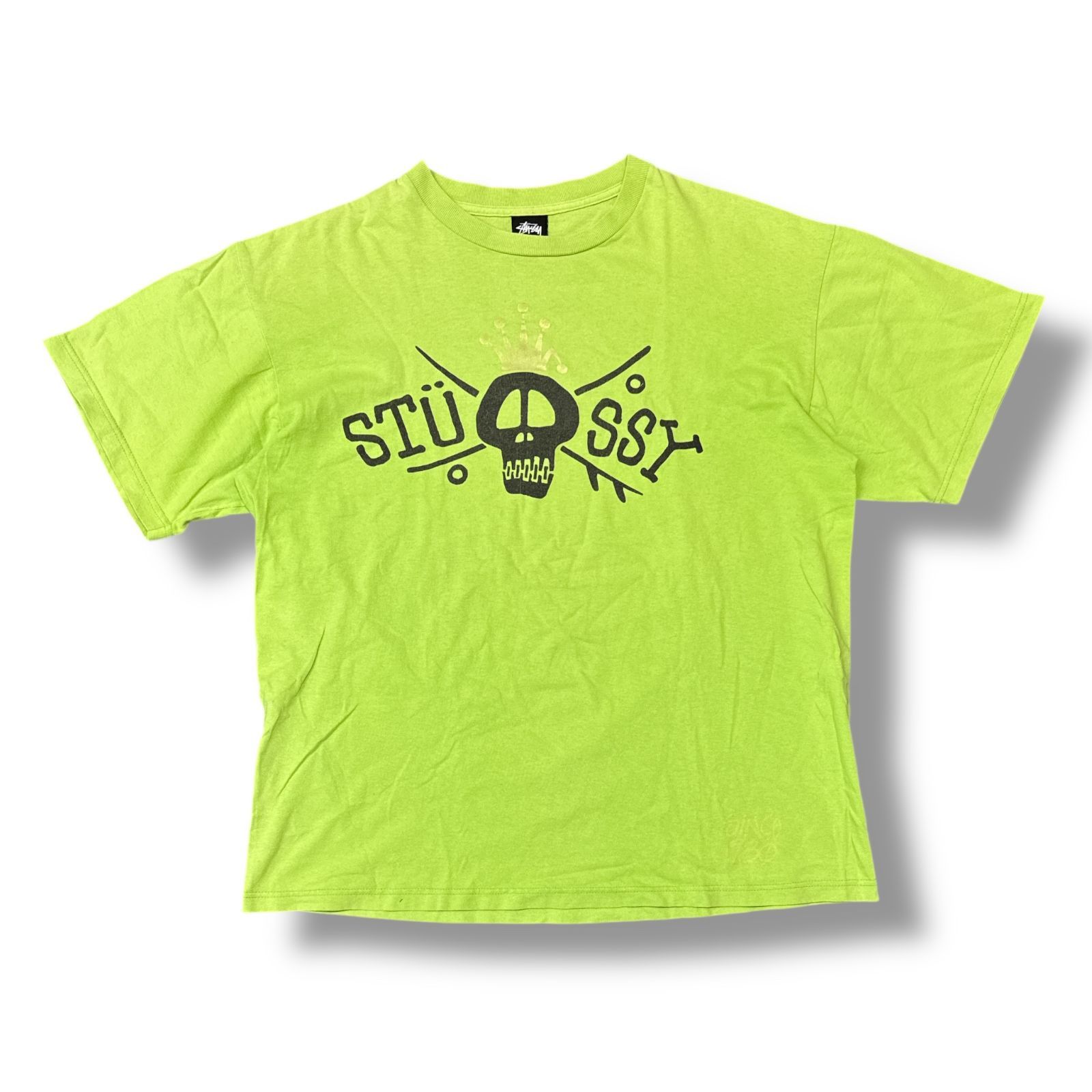 STUSSY 00s スカルプリントTシャツ 半袖カットソー アーカイブ 