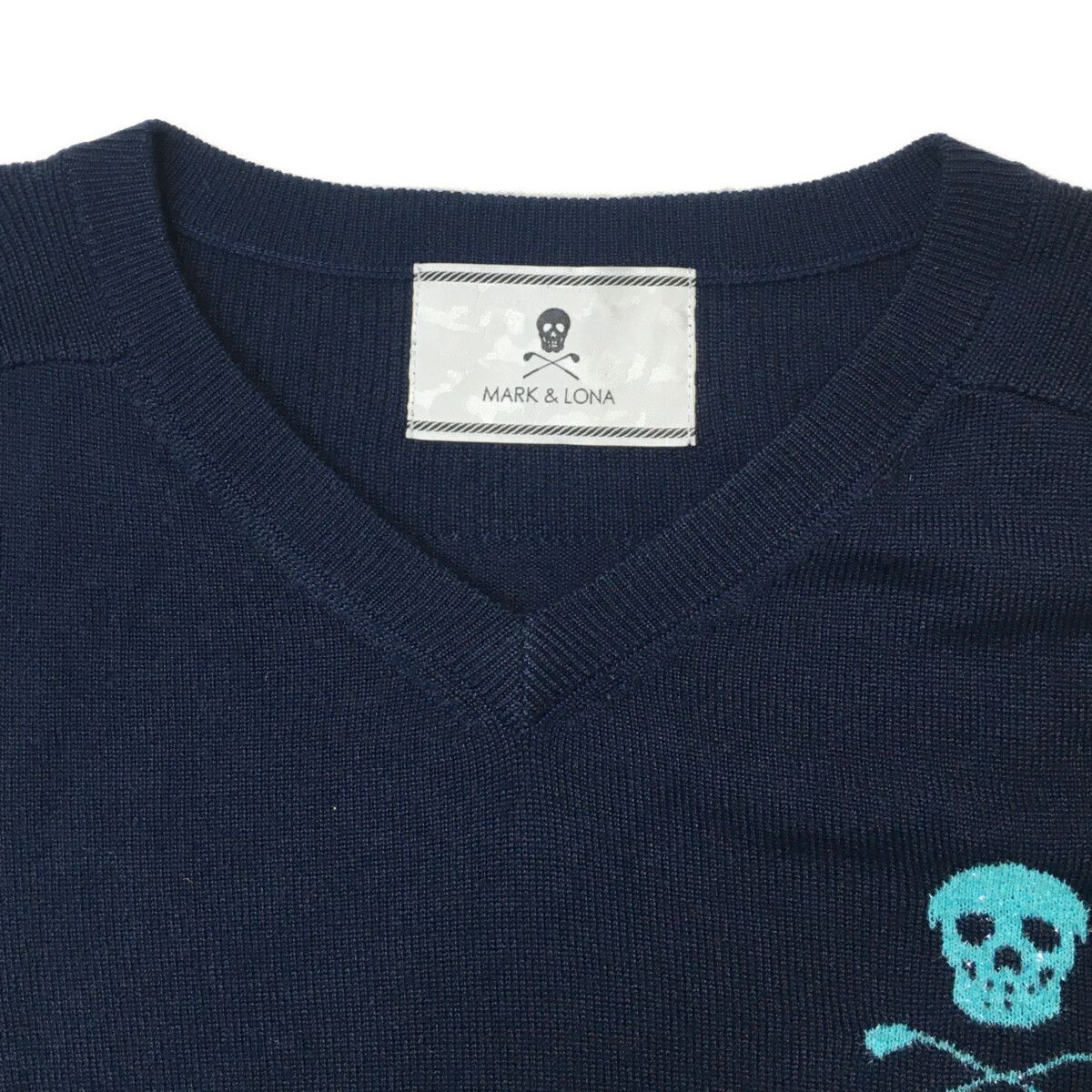 メンズ マークアンドロナ MARK&LONA セーター 48(L) 紺 ネイビー 最新