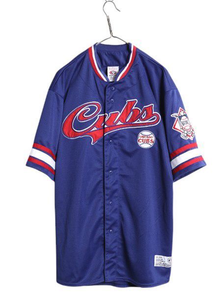 カブス ベースボール シャツ メンズ XL 古着 MLB オフィシャル トゥルーファン 大リーグ ユニフォーム ゲームシャツ ジャージ 大きいサイズ