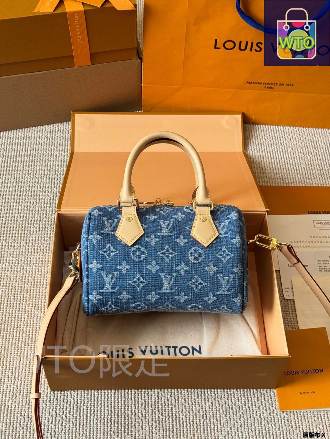 今日特価】Louis Vuitton ルイ・ヴィトン デニムナノスピーディ