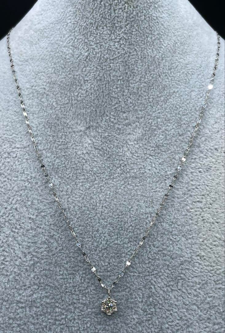 JQ345☆高級 ESTELLE ダイヤモンド0.31ctプラチナネックレス