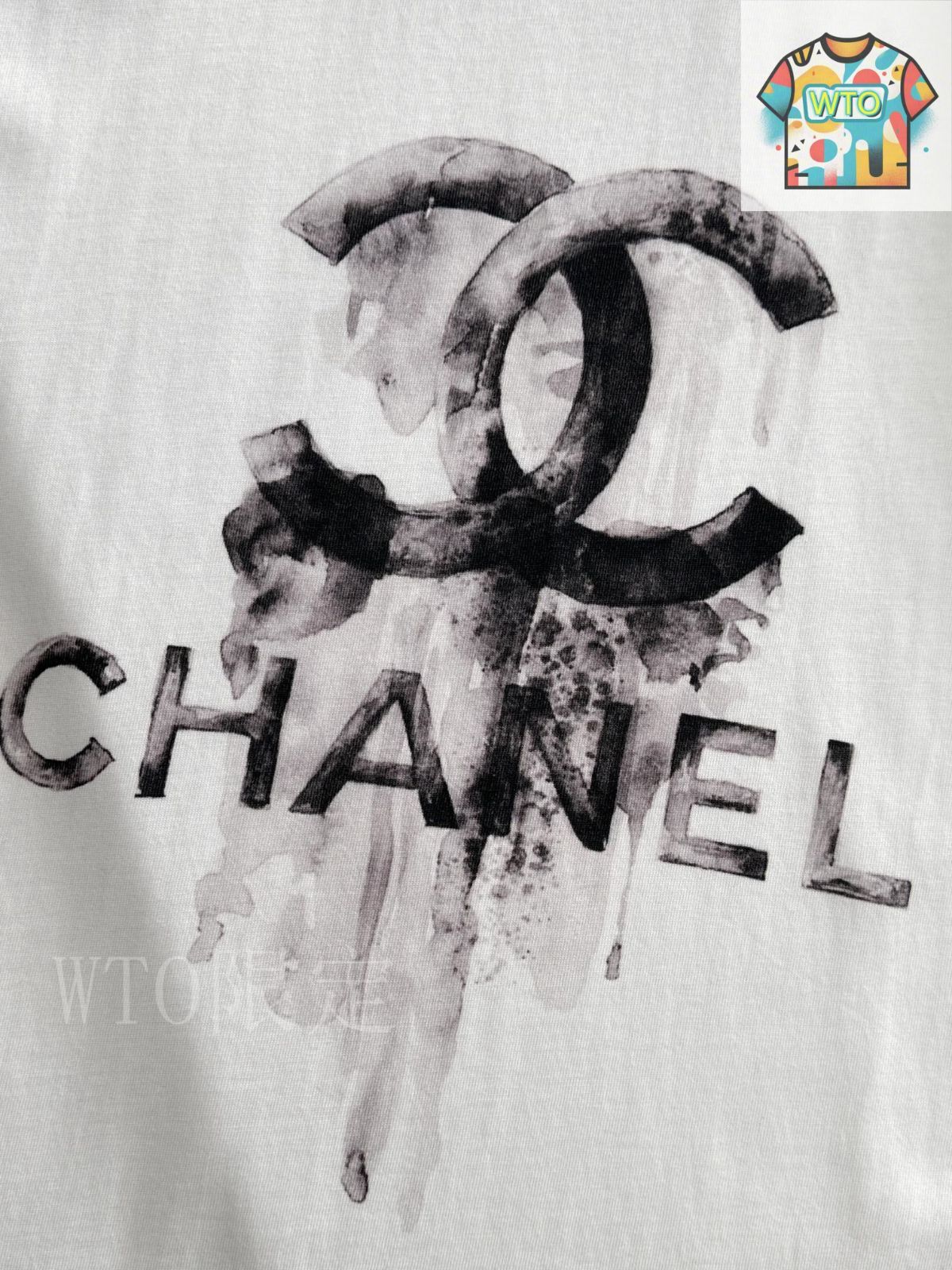 CHANEL アートプリント 半袖シャツ 36 CHANEL アートプリント 半袖シャツ 36