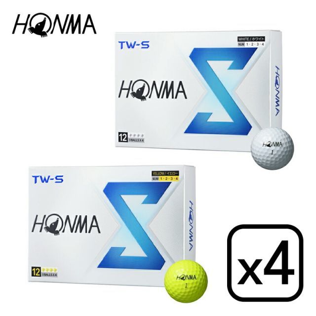 HONMA ホンマ 2025 TW-S Ball 4ダースセット 12個入りｘ4 TW-S ボール ゴルフボール 日本正規品