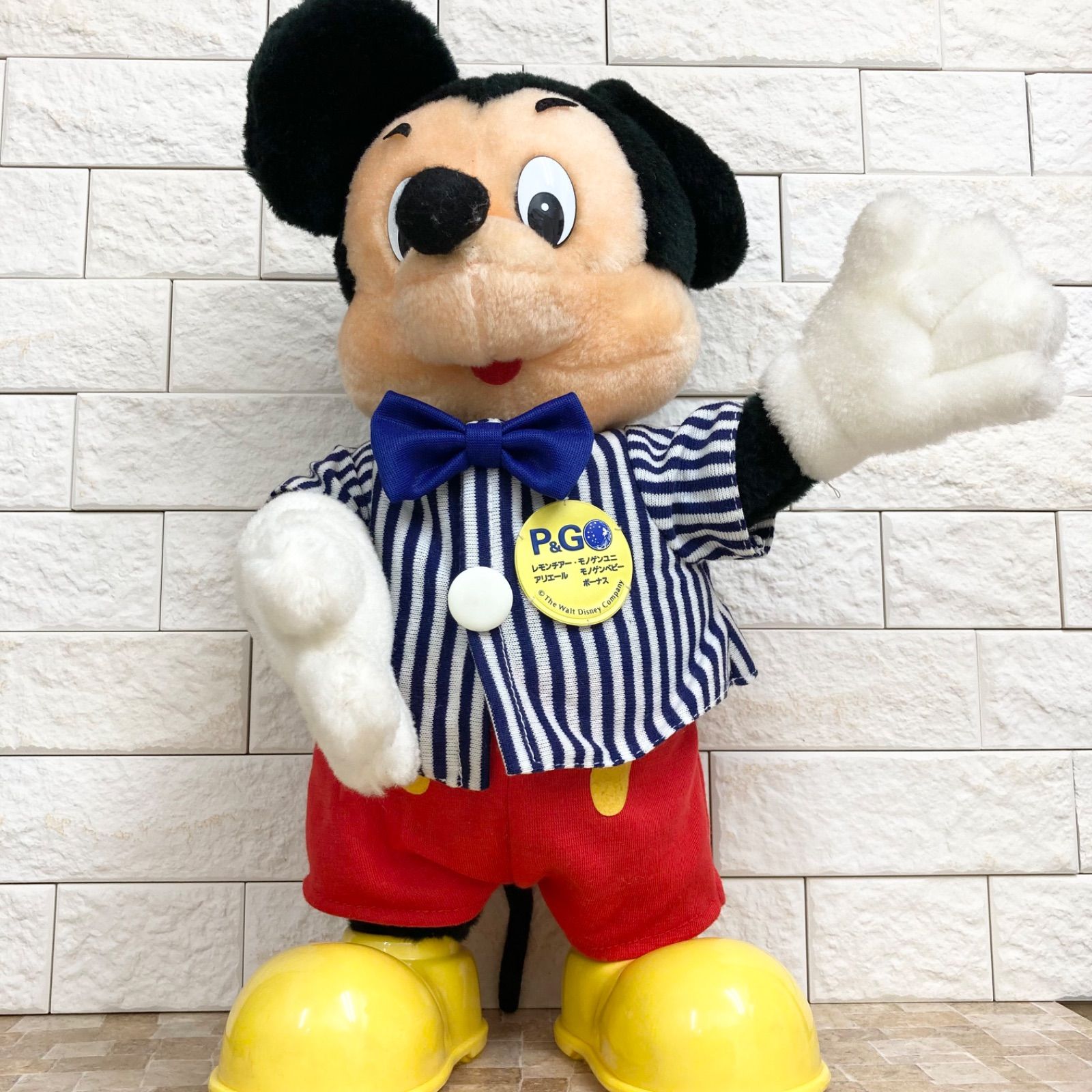 【希少】レトロ ミッキーマウス 特大人形 ぬいぐるみ 希少 80s 90s ミッキーマウス ぬいぐるみ 特大 ヴィンテージ