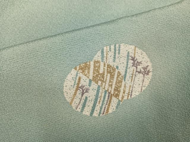 平和屋着物○上質な小紋 型染め 丸文 蛍暈し 正絹 逸品 AABB3679ph