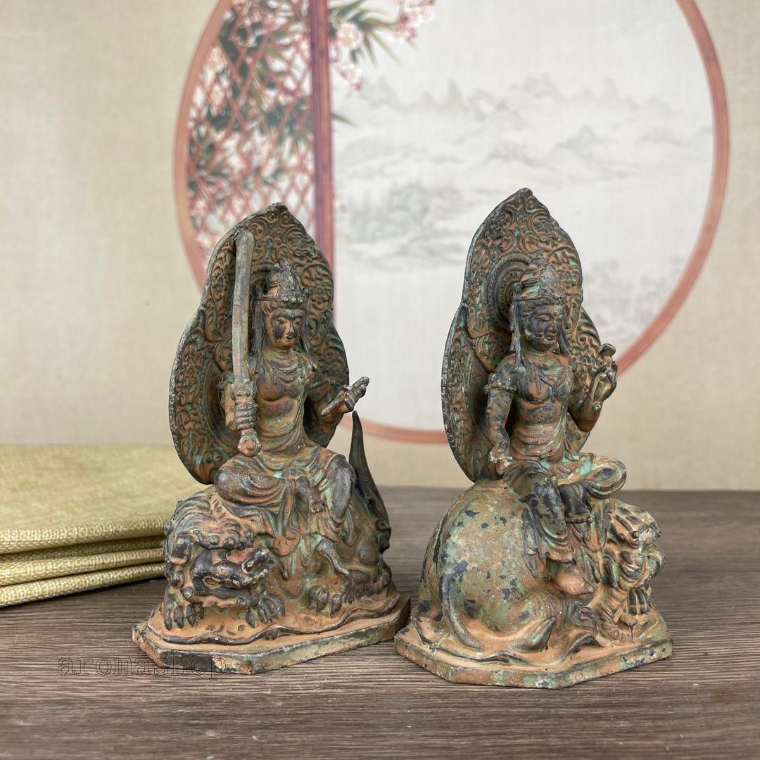 仏教美術 仏像 文殊普賢菩薩 仏堂奉納 仏像 招財 開運 風水 工芸品 置物 仏教美術 仏像 文殊普賢菩薩 仏堂奉納 仏像 招財 開運 風水 工芸
