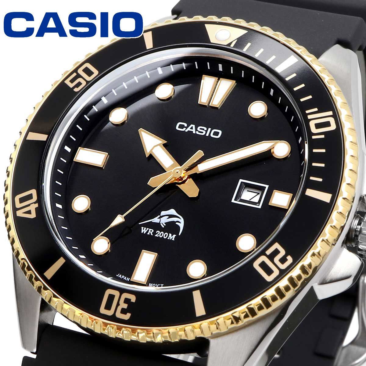 ♥ 時計 CASIO 腕時計 カシオ 時計 人気 ウォッチ CASIO カシオ 逆輸入モデル クォーツ カジキマグロ ダイバー 200M ウレタン ブラック MDV-106G-1AV 並行輸入品