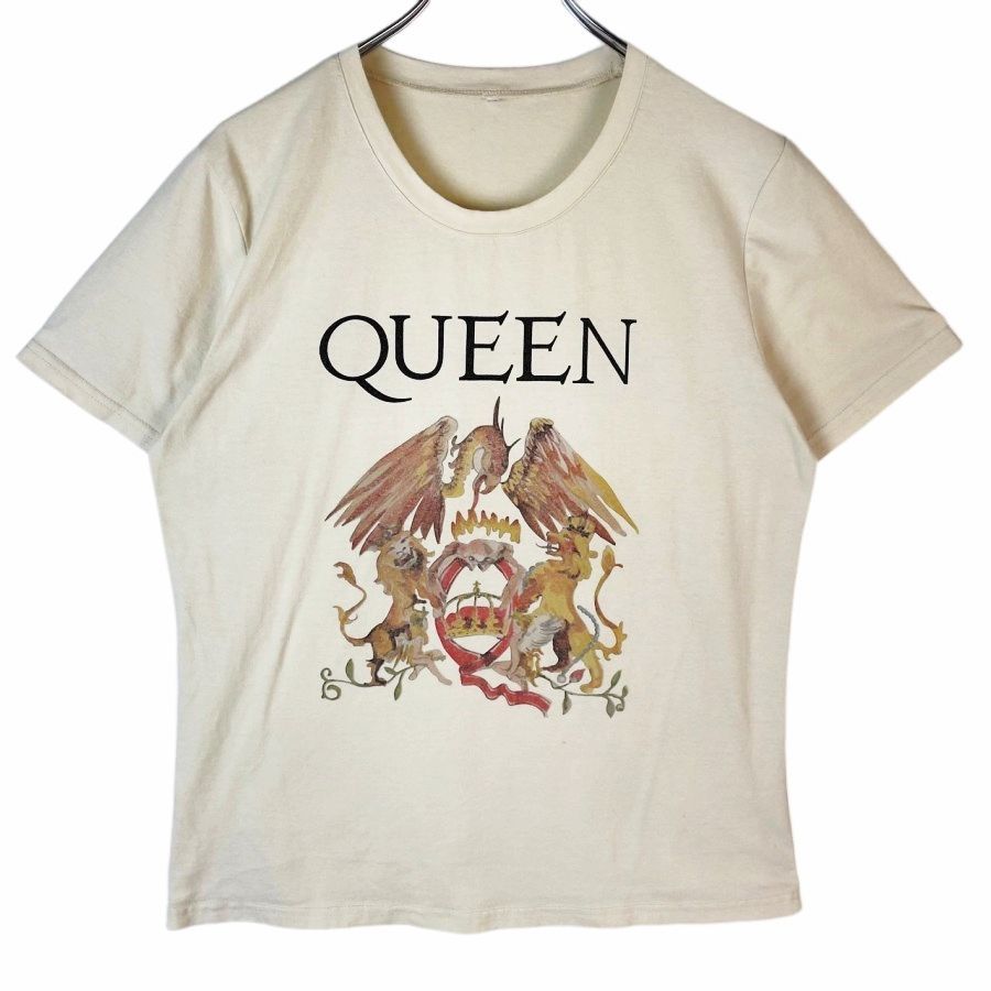 クイーンQUEENバンドTシャツバンTアーティストTロックT染み込みプリントFreddie  Mercuryフレディ・マーキュリーベージュvintageヴィンテージ40621 - メルカリ