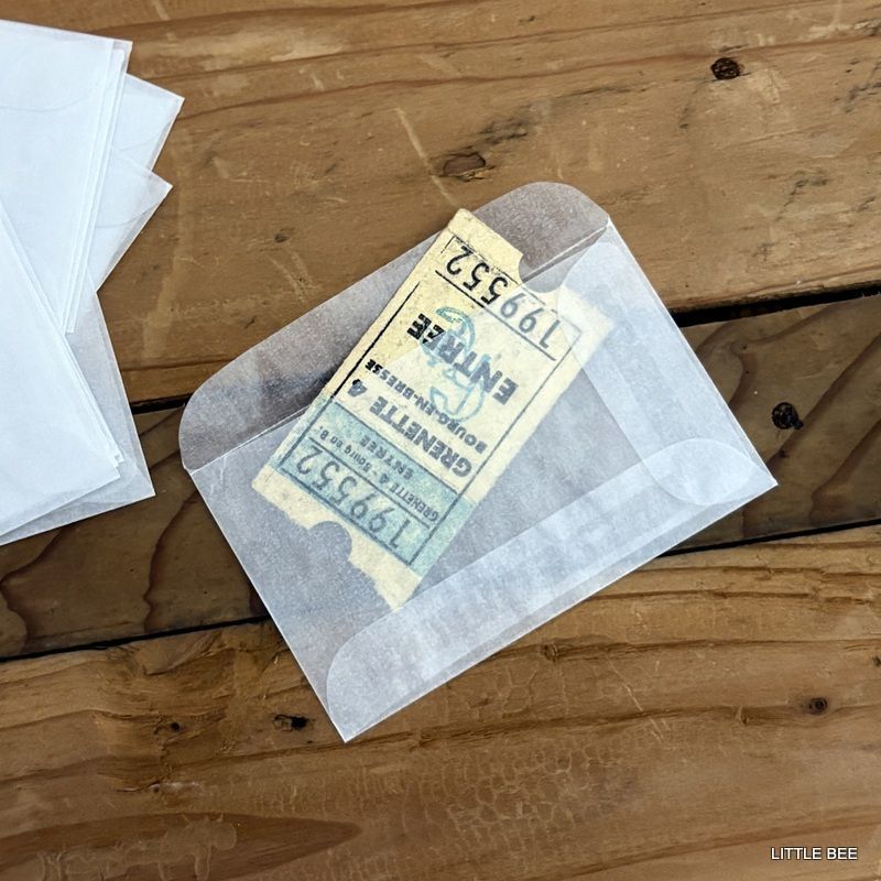 491・A-497 アメリカ グラシン封筒 20枚 横型SS 4.5×7.3㎝ 封筒