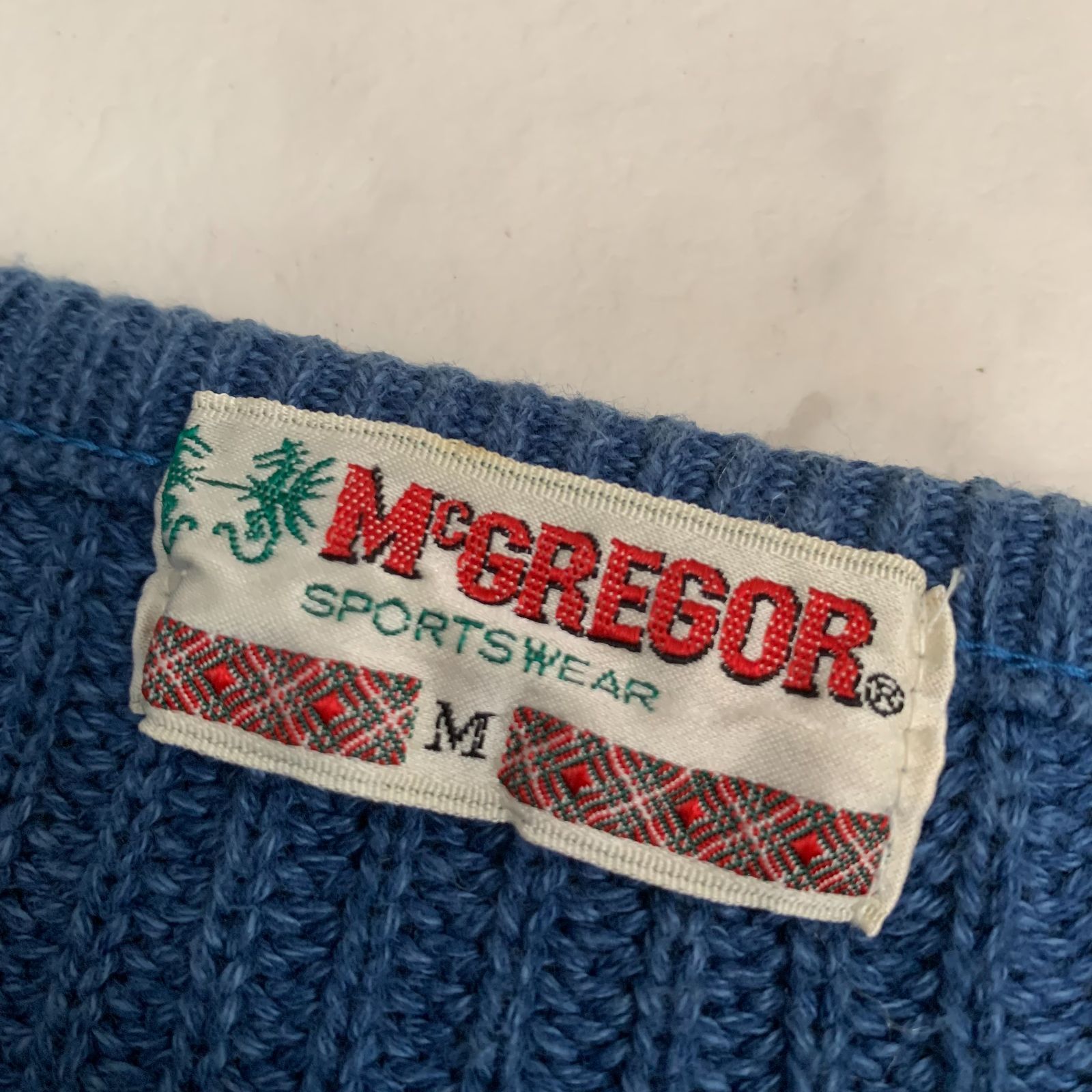 M cGREGOR 80sヴィンテージセーター バーズアイ　Mサイズ 80s 80年代 マクレガー 総柄 ニット| ビンテージ古着屋Feeet