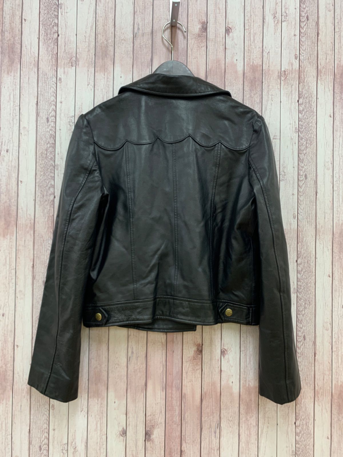 【DOOLGIRL ANNA SUI】羊革 ジャケット 黒 S DOOLGIRL ANNA SUI】羊革 ジャケット 黒 S（ANNA SUI NYC RETRO