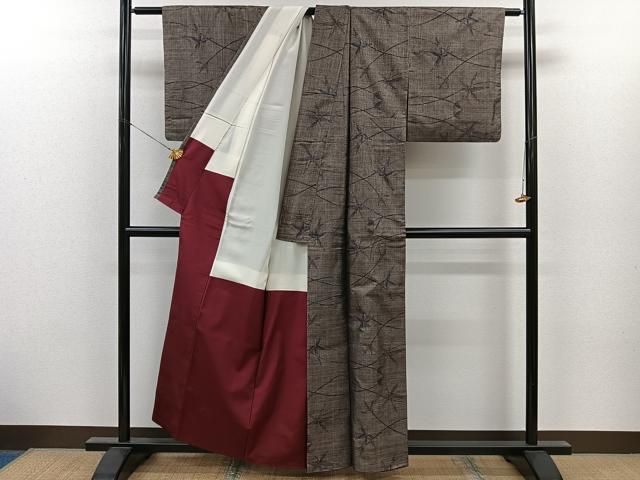 平和屋着物□本場大島紬 9マルキ 枝葉文 正絹 逸品 CAAR6316kb - メルカリ 