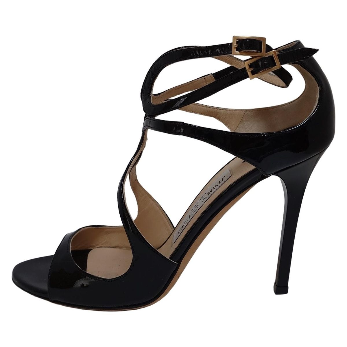 JIMMY CHOO(ジミーチュウ) サンダル 37 1/2 レディース - 黒