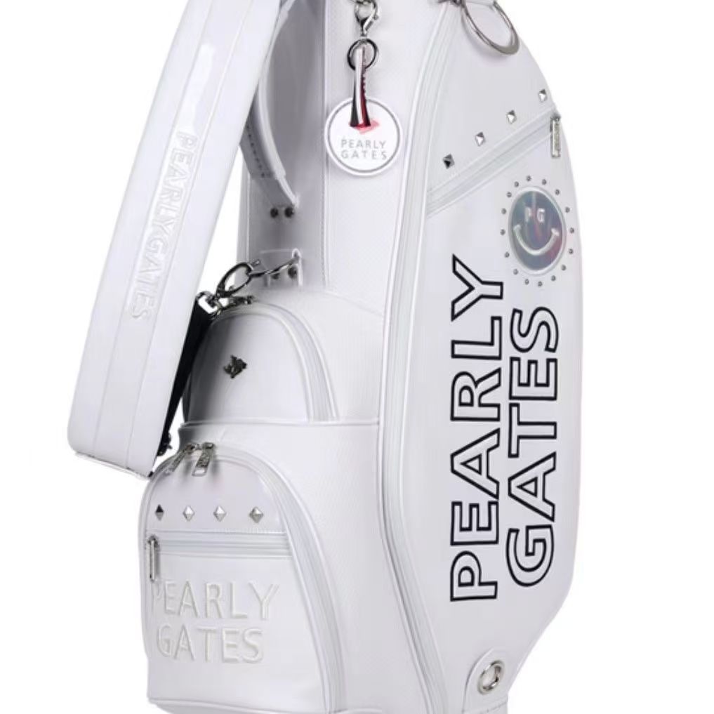 ゴルフ 「PEARLY GATES」合皮スタンド式 キャディバッグ (46インチ対応