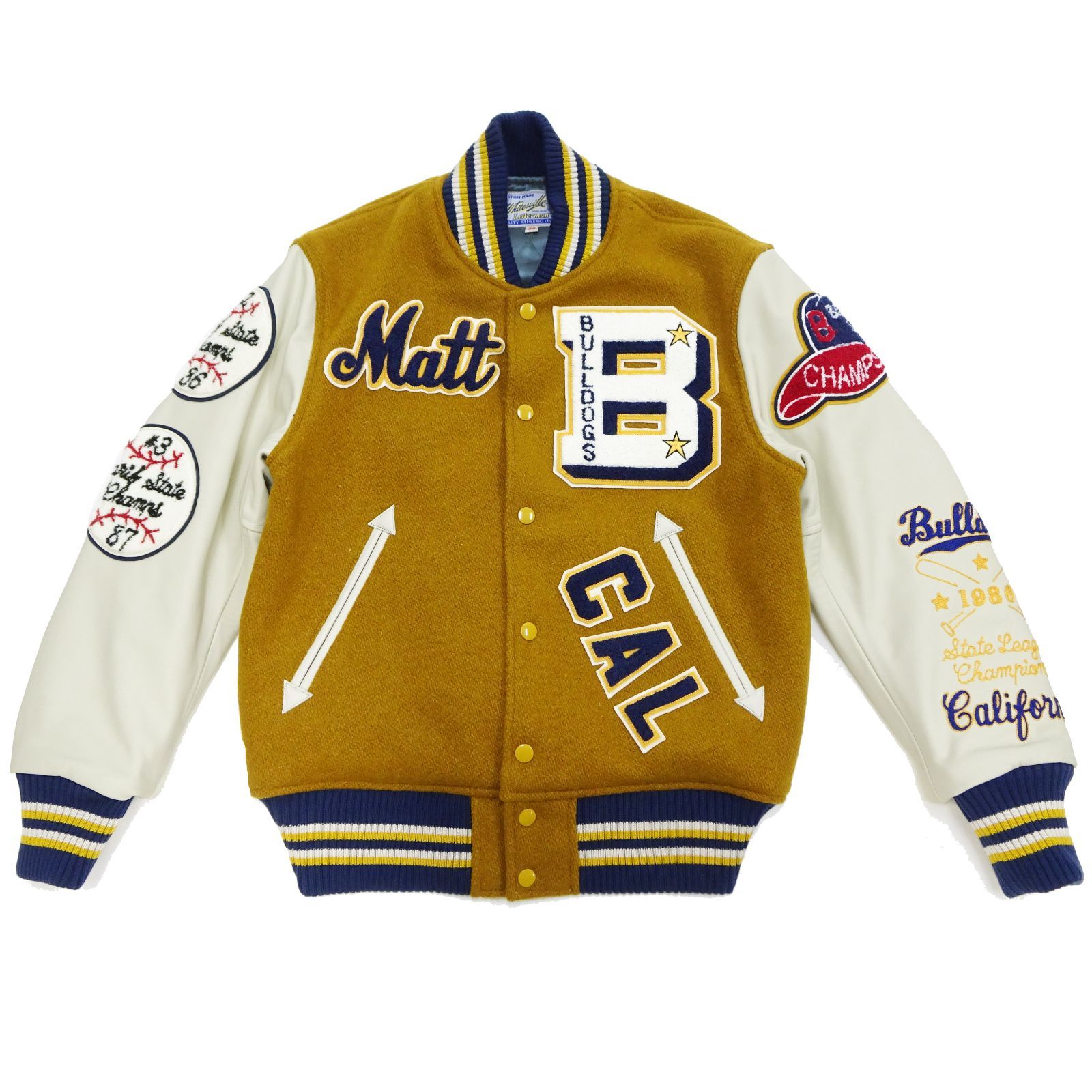 WHITESVILLE ホワイツビル 袖レザーアワードジャケット スタジャン