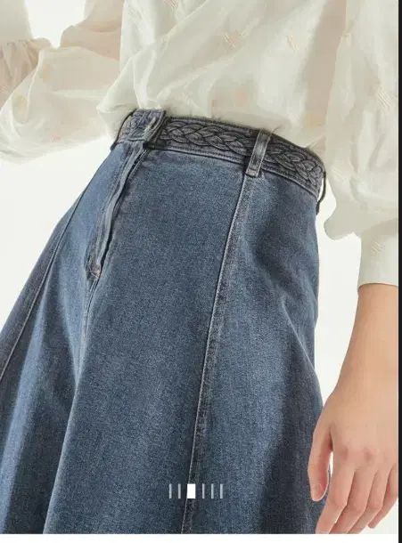 LANVIN COLLECTION ランバン ベルト ディテール フ デニム スカート 44 サイズ