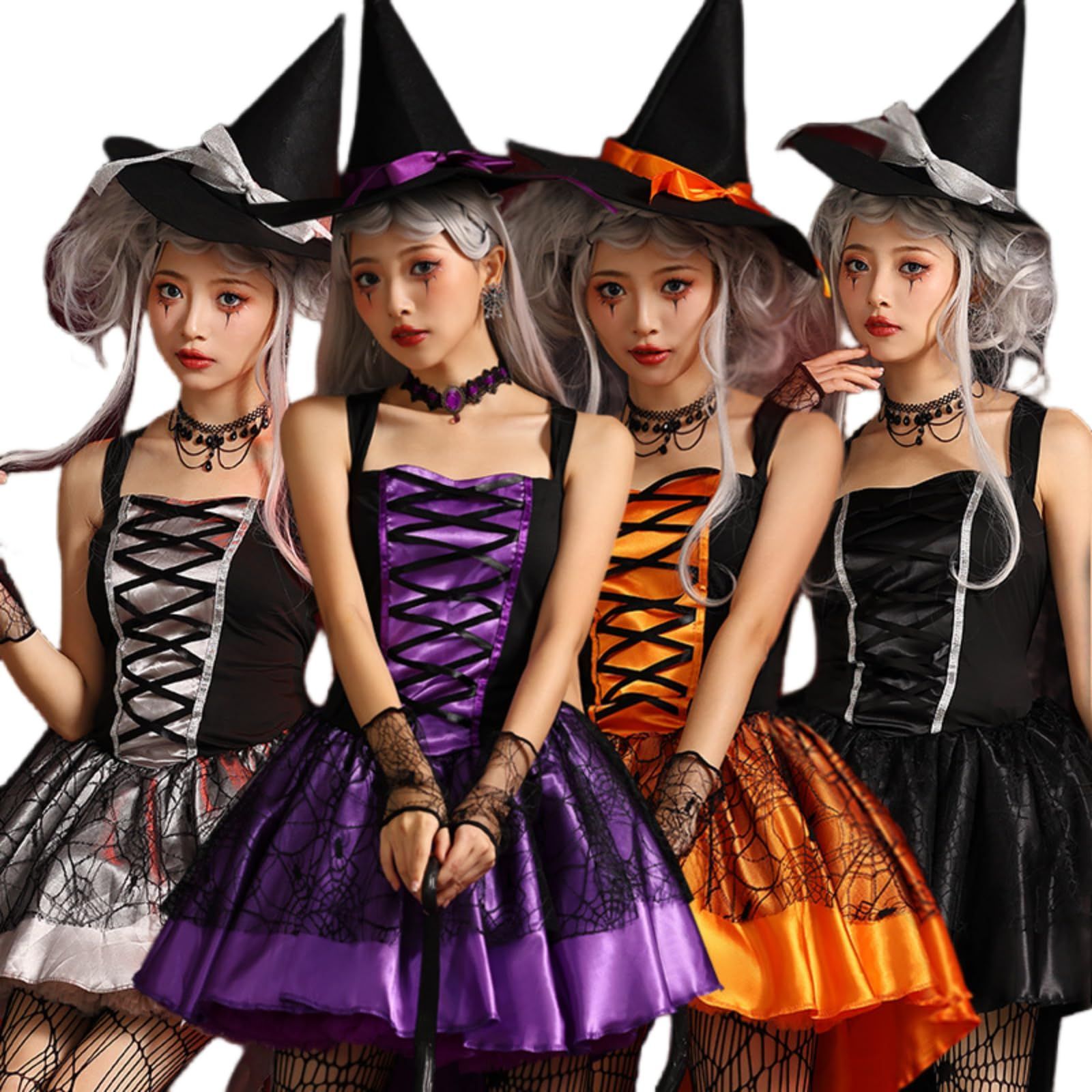 新品 [JUNDOMECY] 魔女 コスプレ 大人 ハロウィン 仮装 レディース