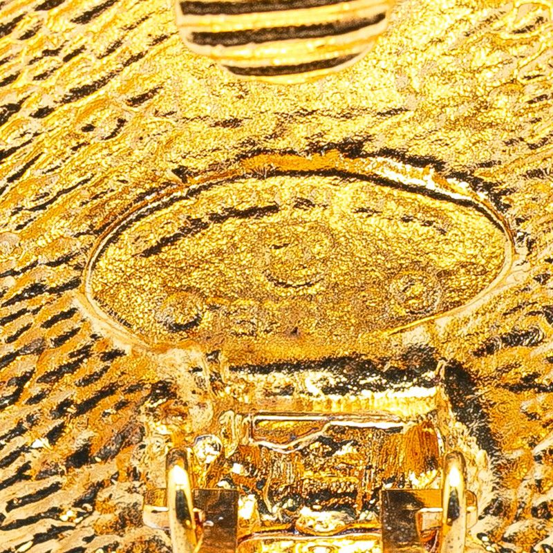 美品☆シャネル☆31RUE CAMBONカンボンブローチ ゴールド×グリーン シャネル 31 RUE CAMBON カンボン ゴールド メッキ レディース