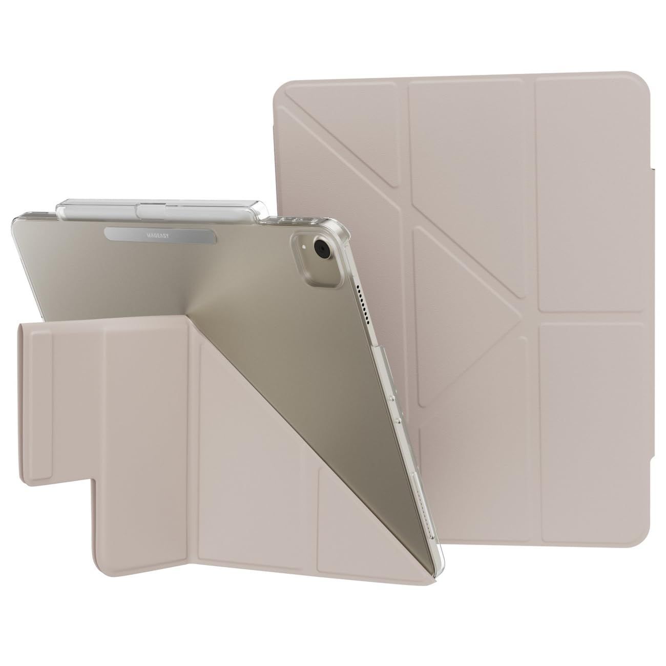MagEasy iPad Air 13インチ M2 iPad Pro 12.9 対応 ケース 手帳型 スタンド付き ペンシル 収納 保護 カバー 動画視聴 タイピング スタンド アイパッドエアー 13 2025 アイパッドプロ 12.9インチ 対