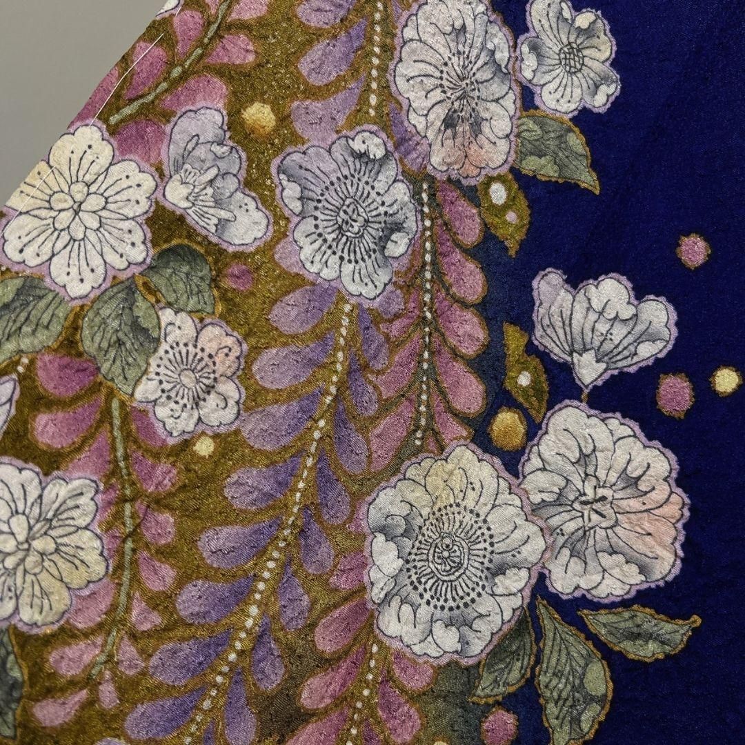 金通し　絞り　辻ヶ花　枝垂れ　花模様　振袖　成人式 晴れの日 着物 041a p OE-1293-2《PREMIUM》百家耀蘭 辻ヶ花絞り - 成人式の振袖