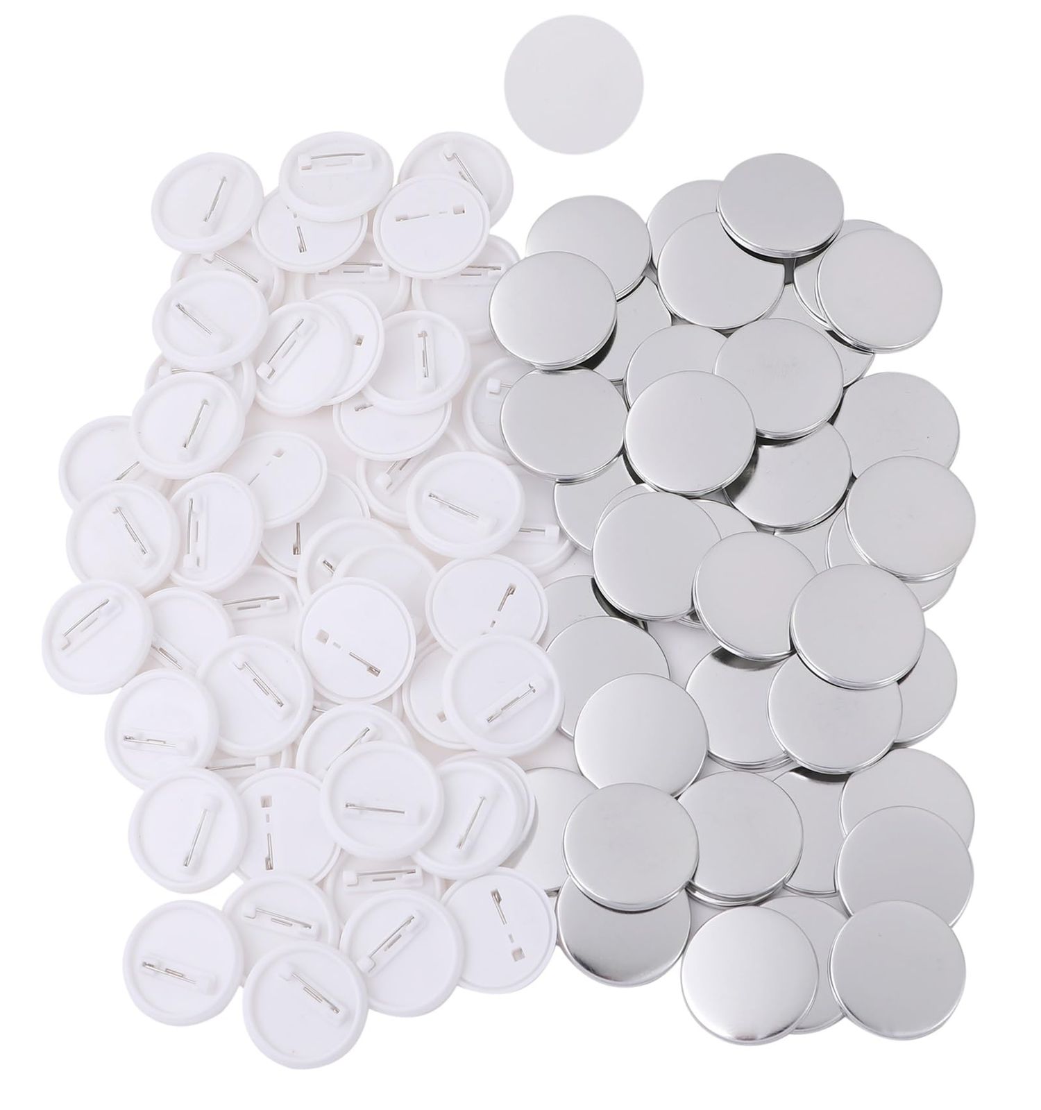 Poafamx 58mm缶バッジ素材 100個付き (32mm素材(100個）—-ブリキ材料
