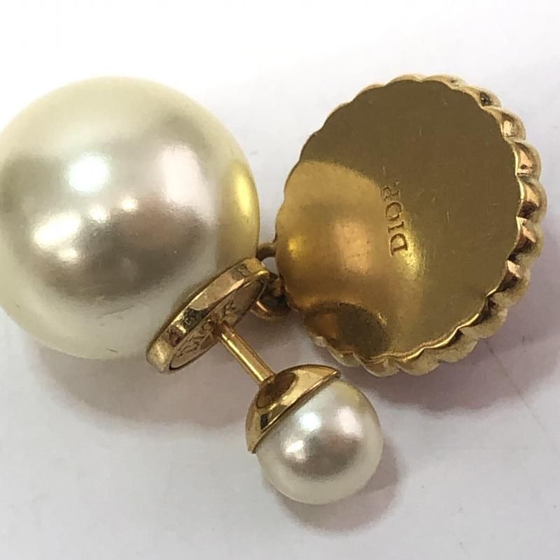 中古】片耳)Christian Dior Tribales ピアス ピンク レジン