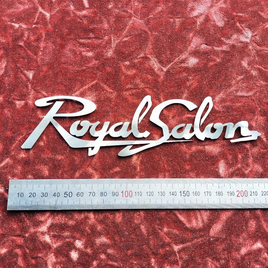 Royal Salon　レプリカエンブレム　デコトラ　観光バス　中央観光　サロンバス　レトロ　当時物　昭和　ウロコステンレス製