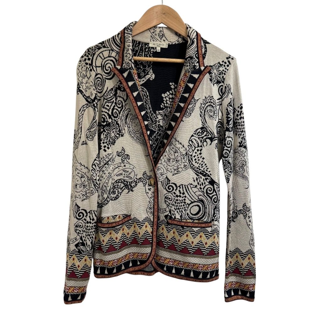 美品 ETRO 大きいサイズ ペイズリー カシミヤ シルク　ニット カットソー 美品 ETRO 大きいサイズ ペイズリー カシミヤ シルクニット