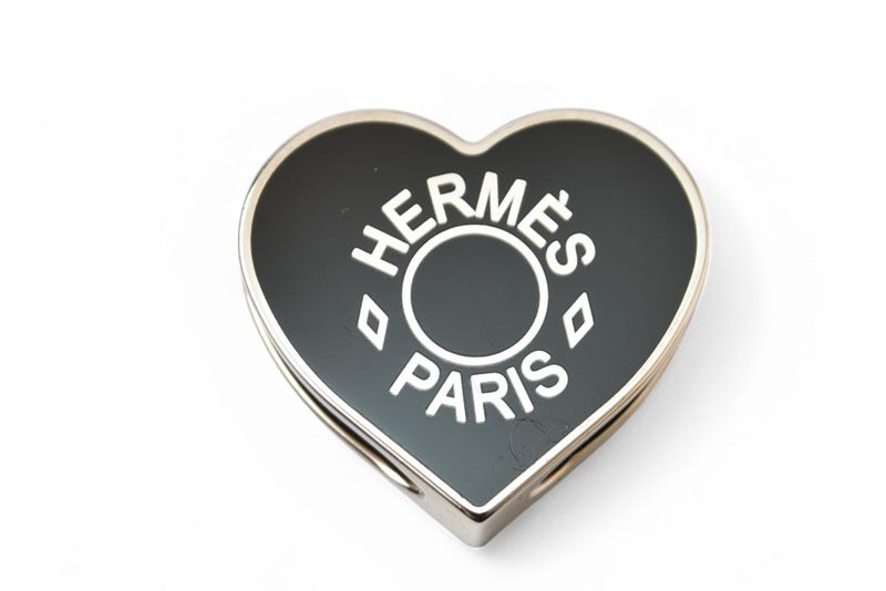 エルメス スカーフリング|スカーフホルダー HERMES ツイリーリング バレンタイン ブラック|シルバー